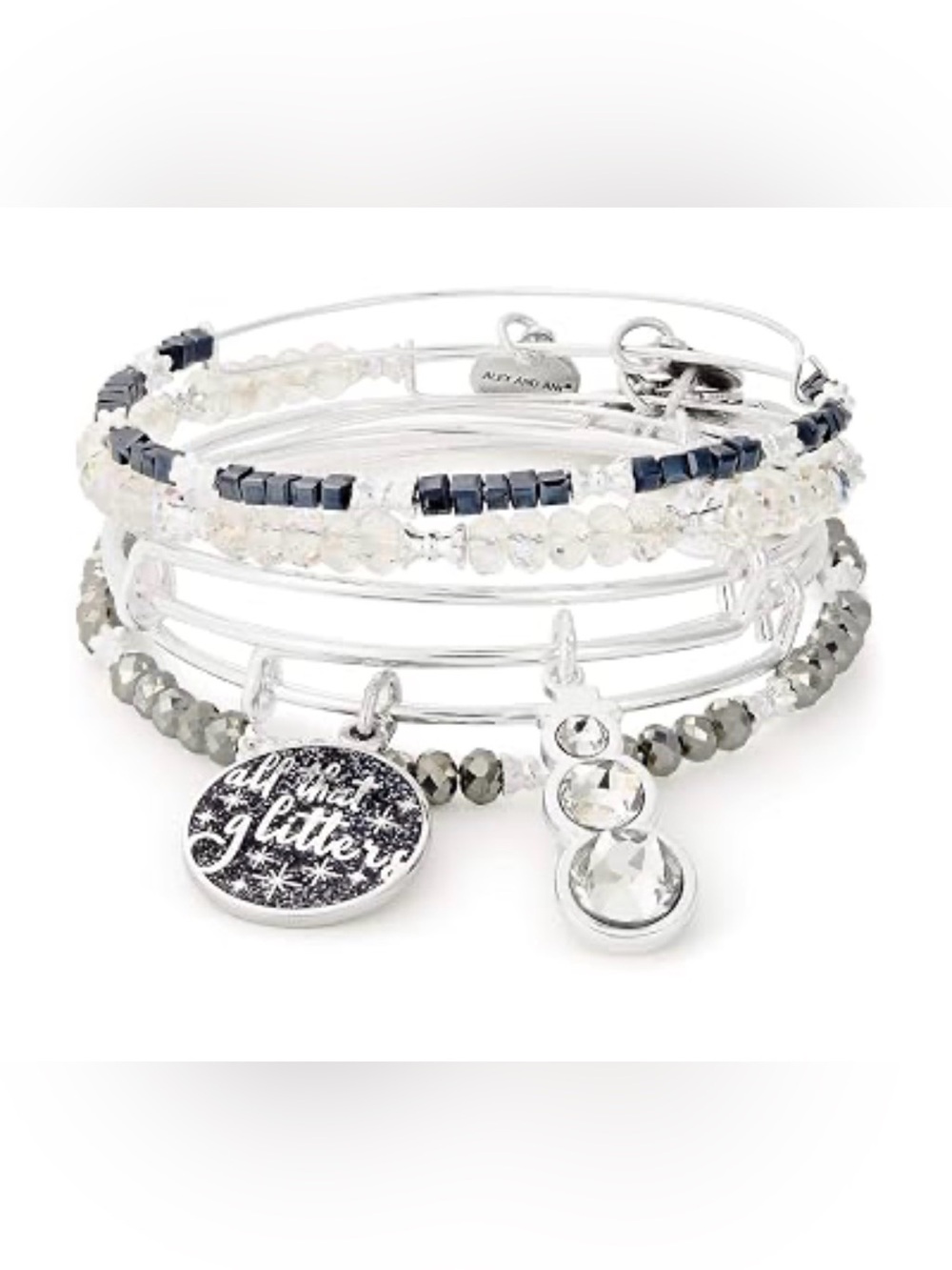 Alex and Ani winter Stackable Bracelet Set all that glitters.